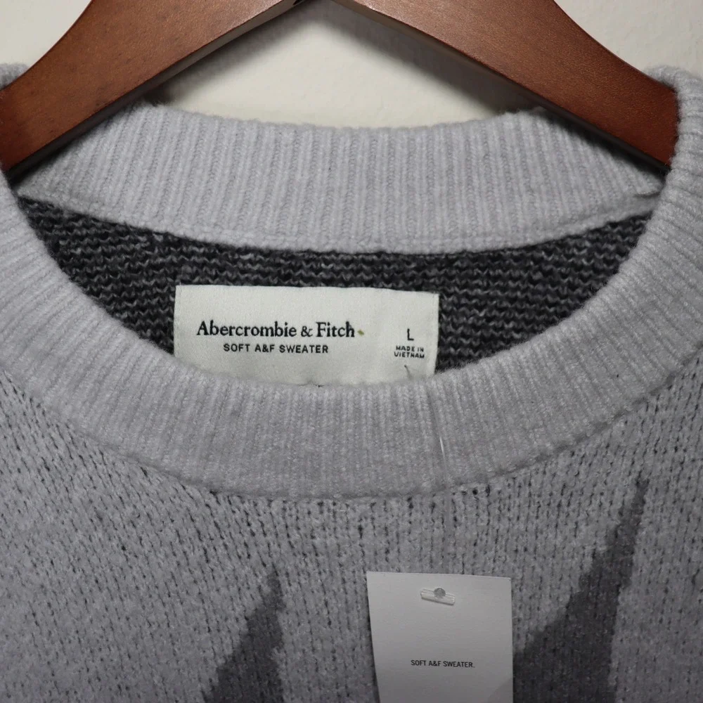 Abercrombie & Fitch Notorious BIG Graphic Sweater Grey